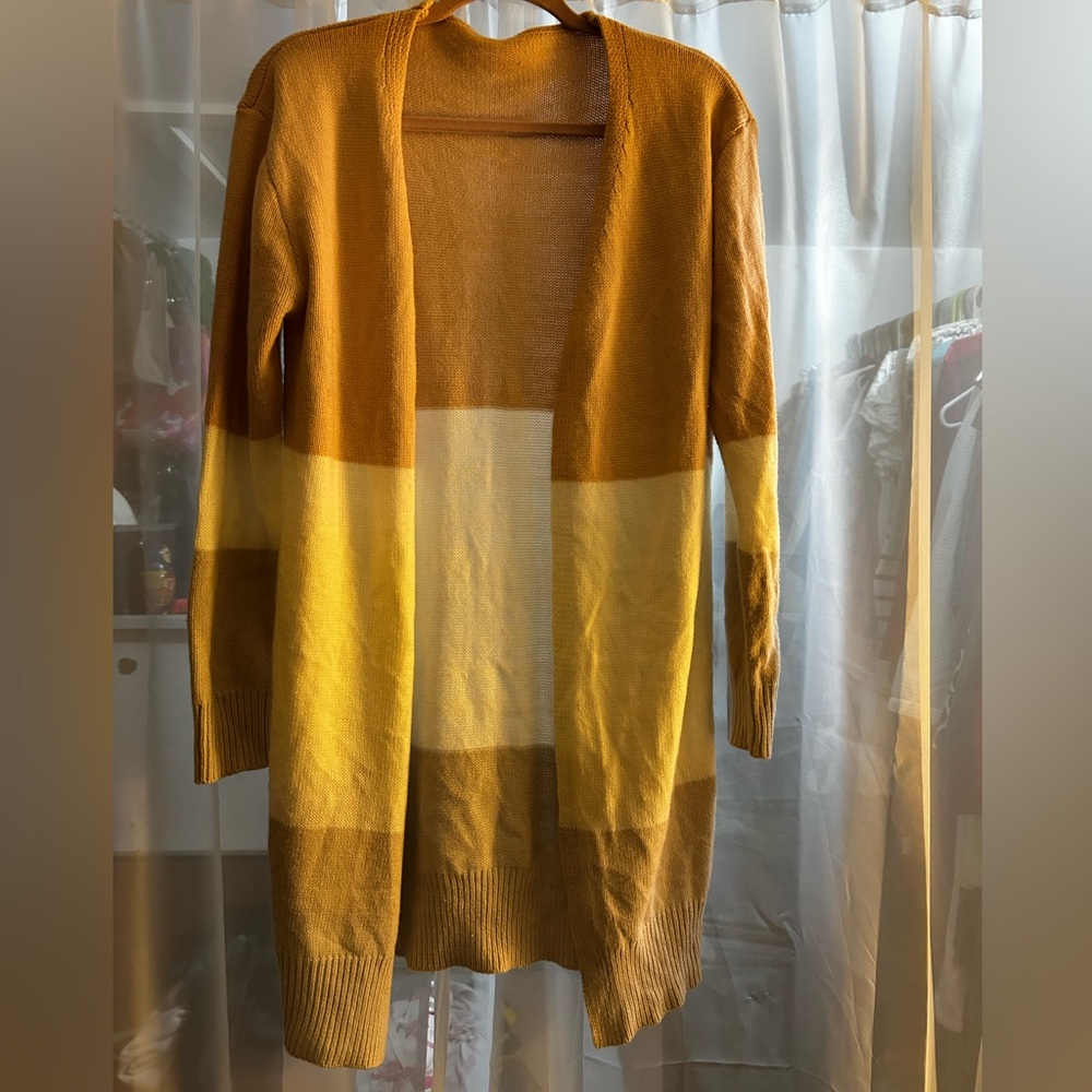 Color block cardigan